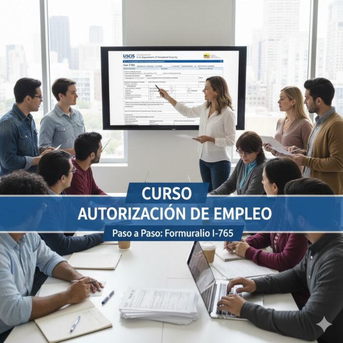 crea una imagen ultra realista relacionada a este Curso Autorización de Empleo (Formulario I-765)